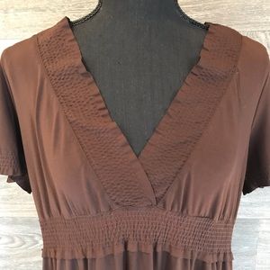 Empire Waisted Below Knee Dress